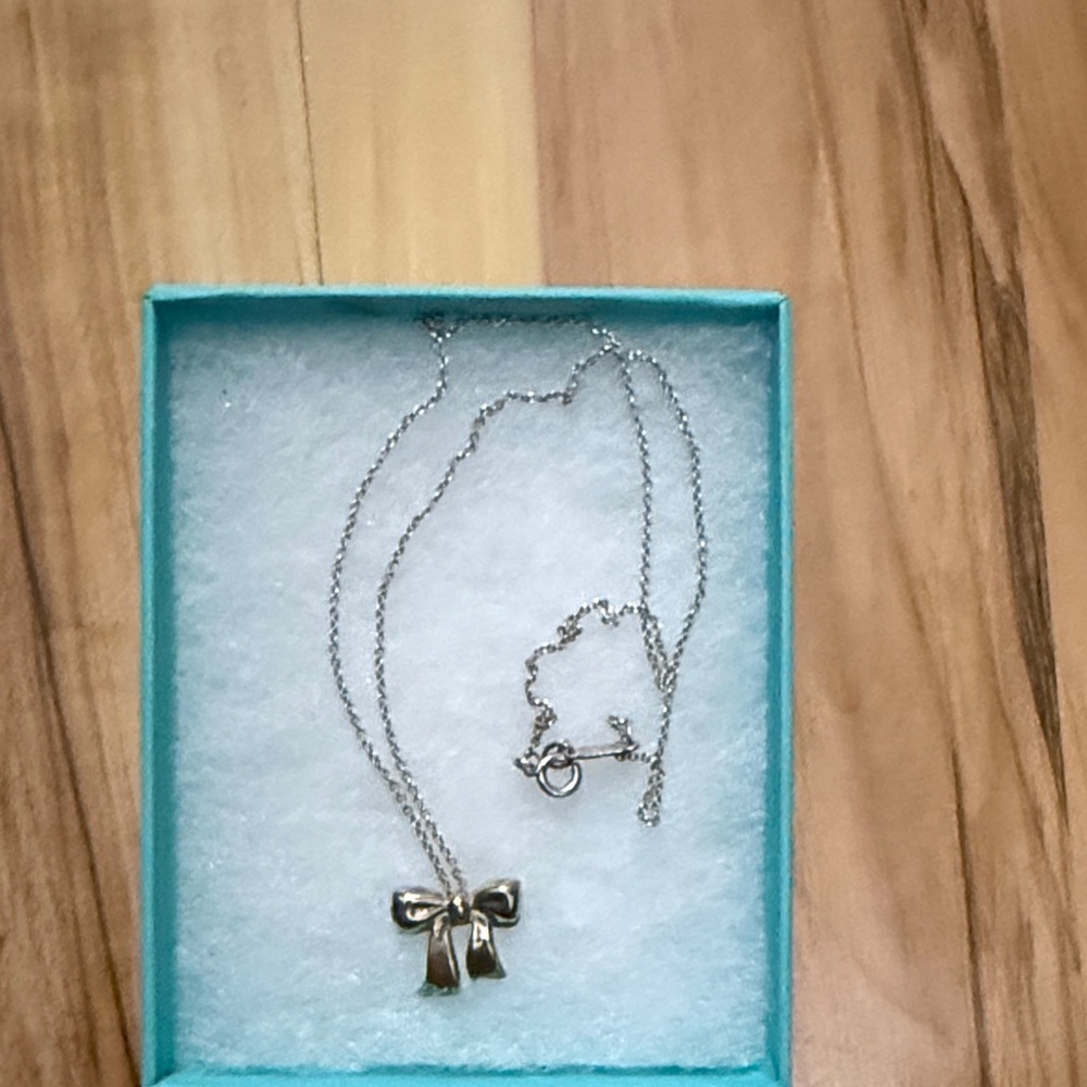 Tiffany & Co. Silver Bow Necklace
